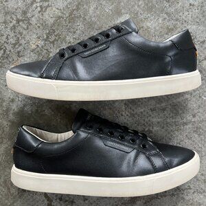 Sam Edelman Ethyl Black Leather Low Top Sneaker Women's 9.5 Lace Up